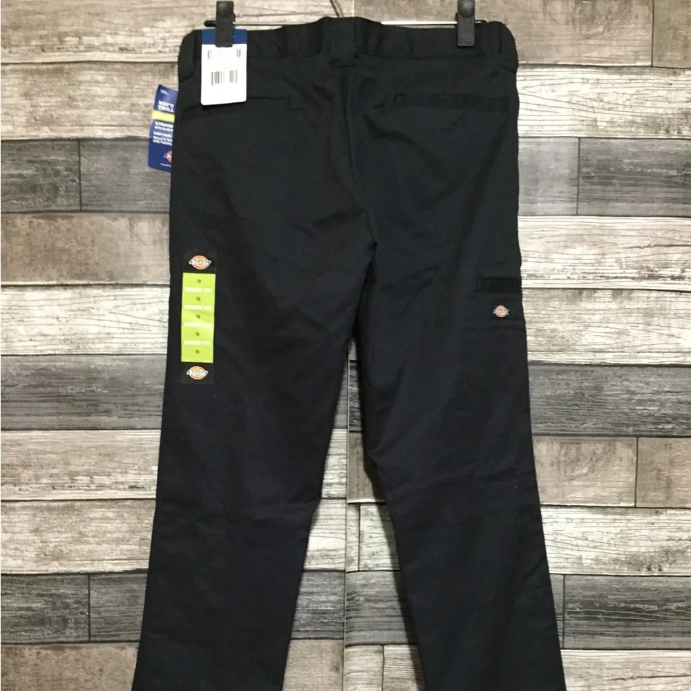 Dickies Skinny Fit Straight Twill Pants Youth Size 18 Black (Inseam 31)